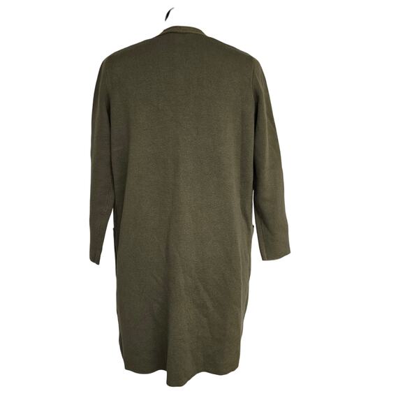 Women's Time And Tru Green Open Longer Knit Cardigan - Size Medium - Picture 2 of 8